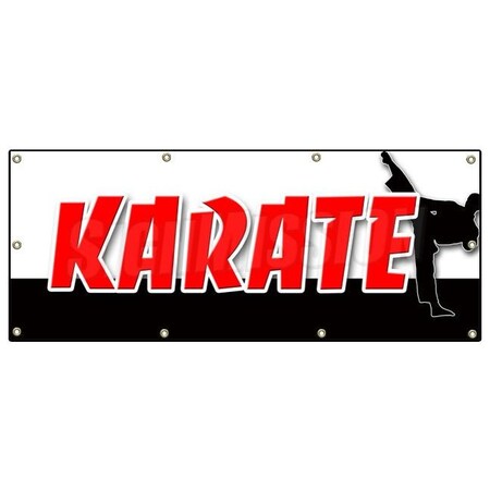Signmission KARATE BANNER SIGN martial art defense school lessons jiu-jitsu B-96 Karate